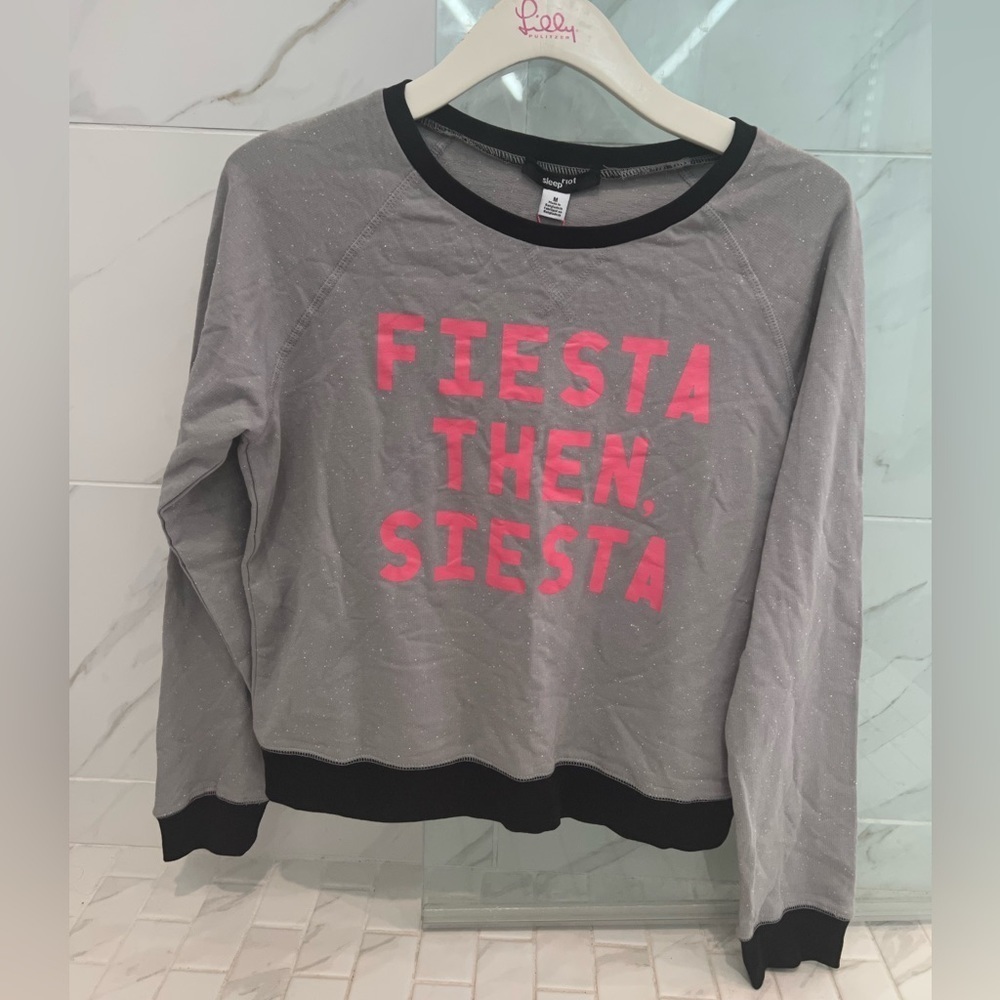 Sleep riot “fiesta then siesta” pullover top
